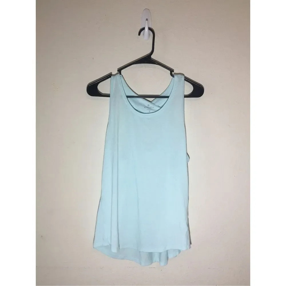 Womens Athleta Tank Top Size Medium Athletic Running Workout Comfortable Blue